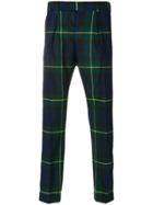 Paul Smith Tapered-fit Watch Check Trousers - Blue