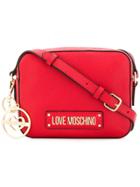 Love Moschino Logo Plaque Crossbody Bag - Red