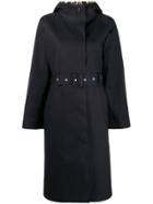 Mackintosh Inverurie Black X Leopard Oversized Single Breasted Trench