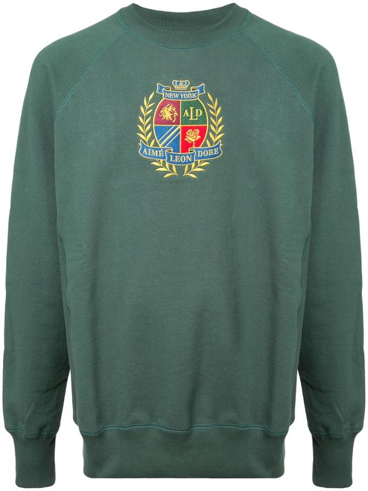 Aimé Leon Dore Embroidered Emblem Sweatshirt - Green