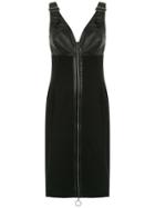Tufi Duek Leather Panelled Dress - Black