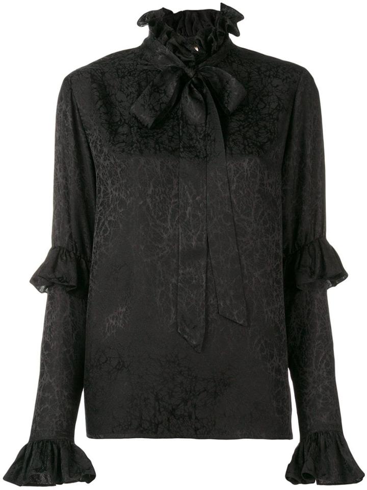 Saint Laurent Turtleneck Blouse - Black