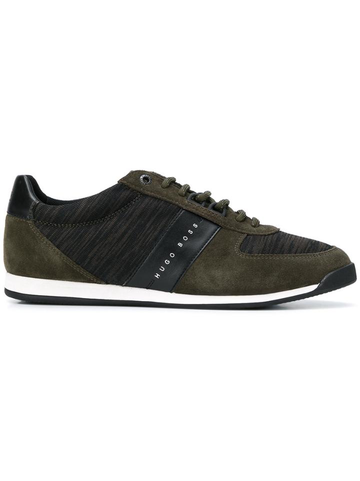 Boss Hugo Boss Jersey-panelled Sneakers - Green