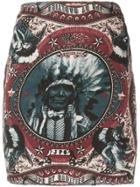 Jean Paul Gaultier Vintage American Indian Print Skirt - Blue