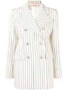 Alessandra Rich Double Breasted Blazer - Neutrals