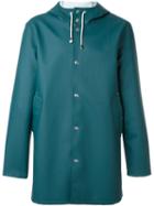 Stutterheim Hooded Raincoat, Adult Unisex, Size: Xs, Blue, Cotton/polyester/pvc