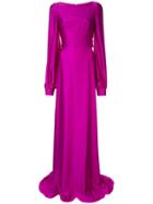 Safiyaa London Magenta Draped Dress - Purple