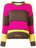 Marni Colour-block Fitted Sweater - Pink