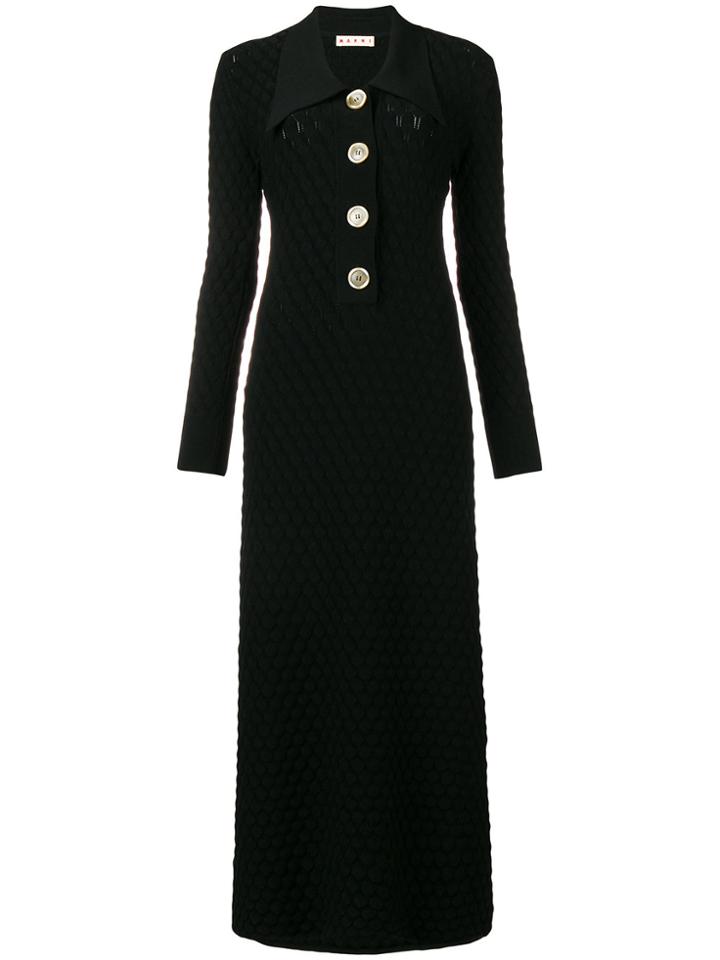 Marni Knit Cardigan Dress - Black