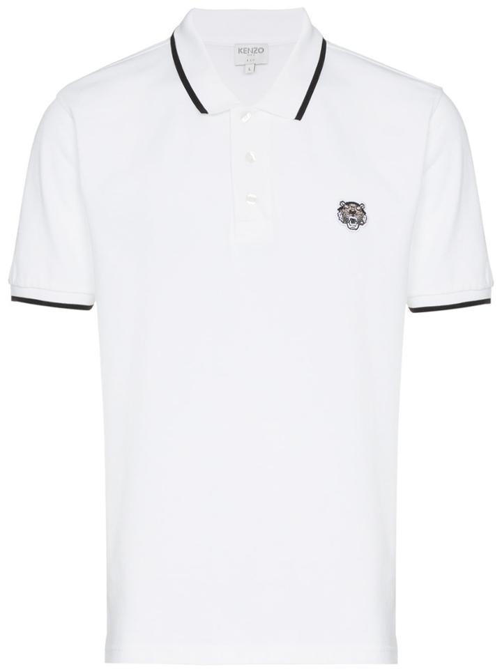 Kenzo Tiger Logo Polo Shirt - White