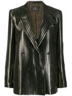 Ps Paul Smith Glittered Striped Blazer - Black