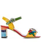 Dolce & Gabbana Embroidered Sandals - Multicolour