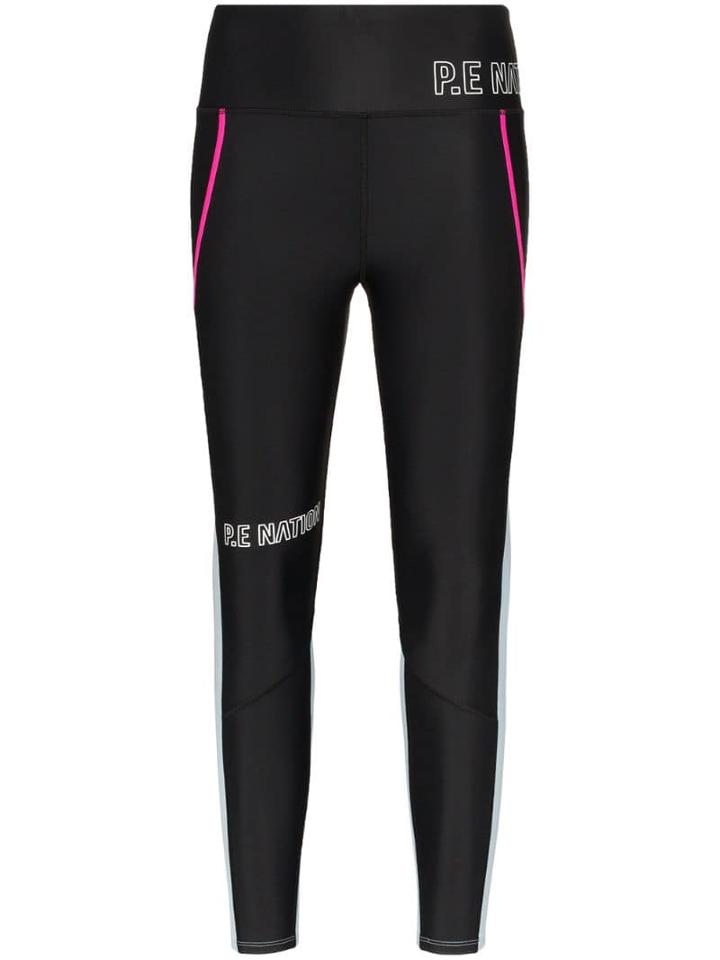 P.e Nation Saber Contrast-panelled Leggings - Black