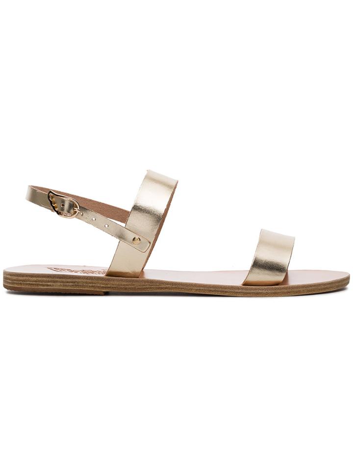 Ancient Greek Sandals Gold Metallic Clio Leather Sandals
