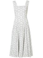 Derek Lam - Printed Flared Dress - Women - Cotton - 44, White, Cotton