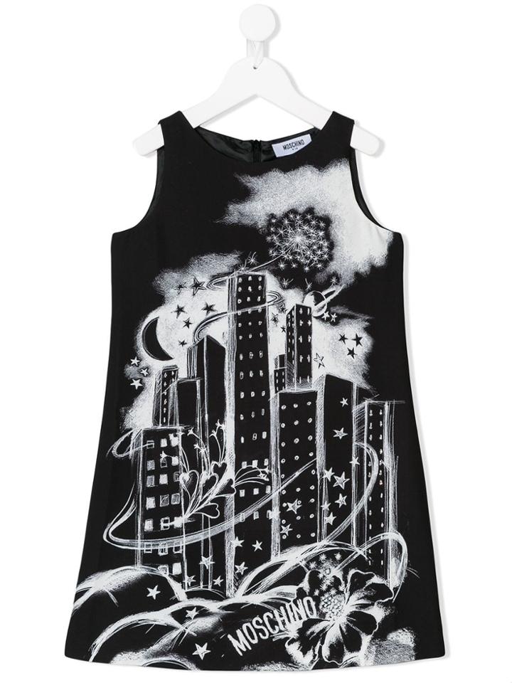 Moschino Kids Teen Comic-print Dress - Black