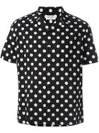 Saint Laurent Polka Dot Shirt, Men's, Size: 39, Black, Cotton/viscose
