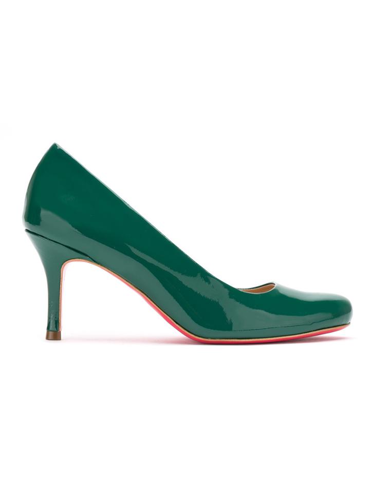 Zeferino Patent Leather Pumps - Green