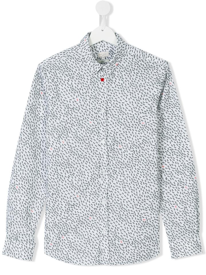 Paul Smith Junior Teen Ant Print Nael Shirt - White