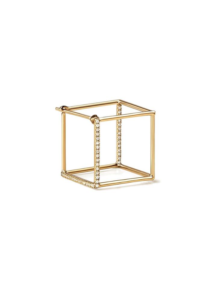Shihara Diamond Square Earring 15 (02) - Metallic