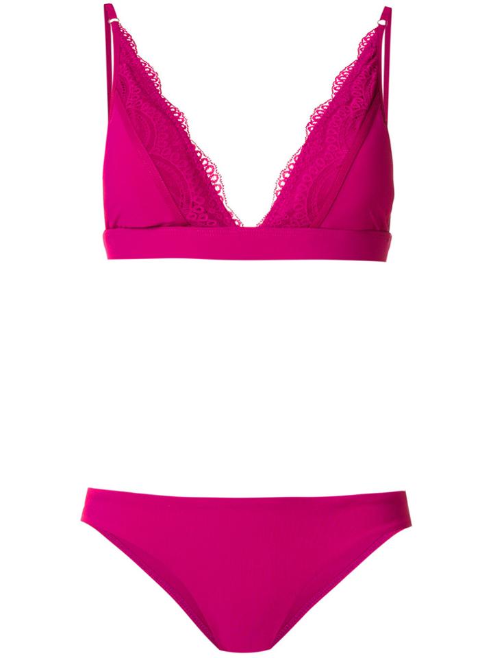 Zimmermann Lace Trim Bikini - Pink & Purple