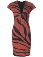 Roberto Cavalli Printed Dress - Red