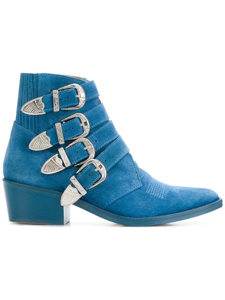 Toga Pulla Buckled Boots - Blue