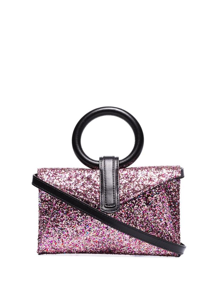 Complet Pink Valery Micro Glitter Leather Belt Bag
