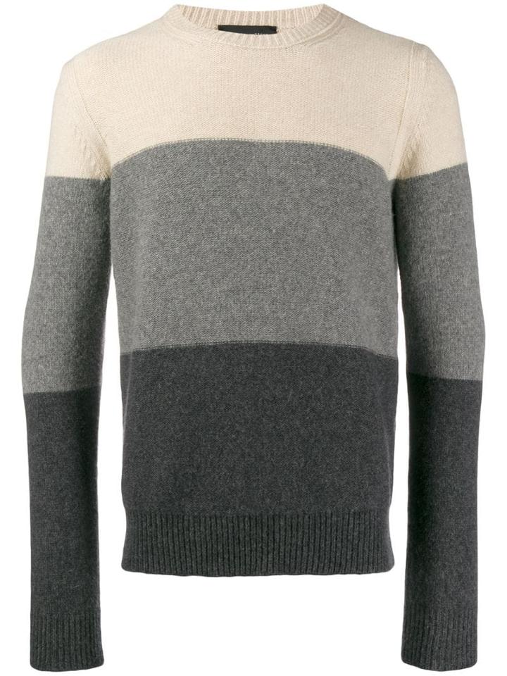 Roberto Collina Striped Knit Jumper - Grey