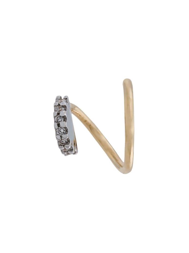 Maria Black Lila Blanc Diamond Earring (left) - Yellow