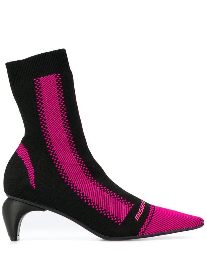 Misbhv Curved-heel Sock Boots - Black