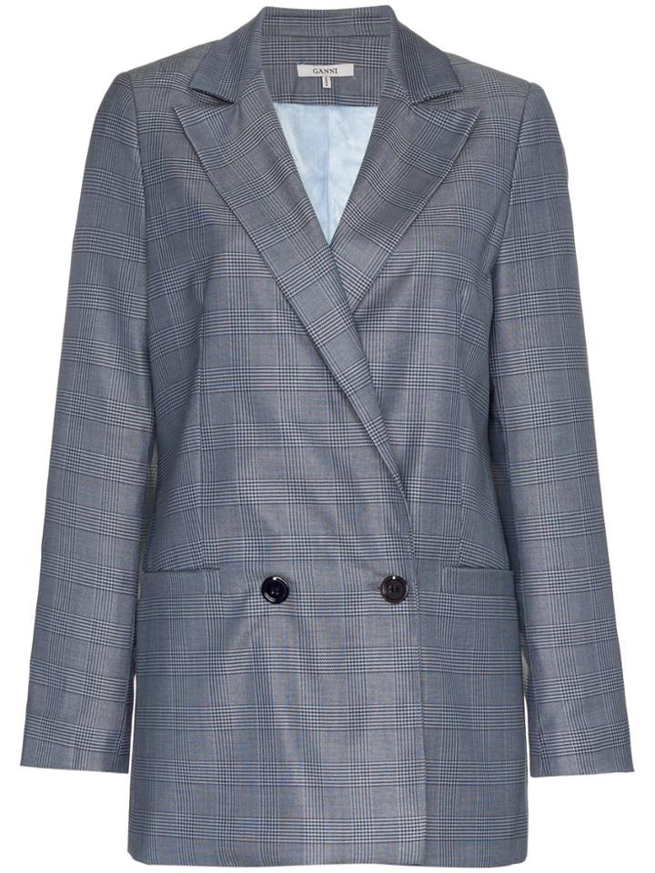 Ganni Merkel Double-breasted Blazer - Blue