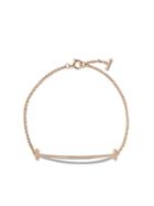 Tiffany & Co 18kt Rose Gold Tiffany T Smile Bracelet - Metallic