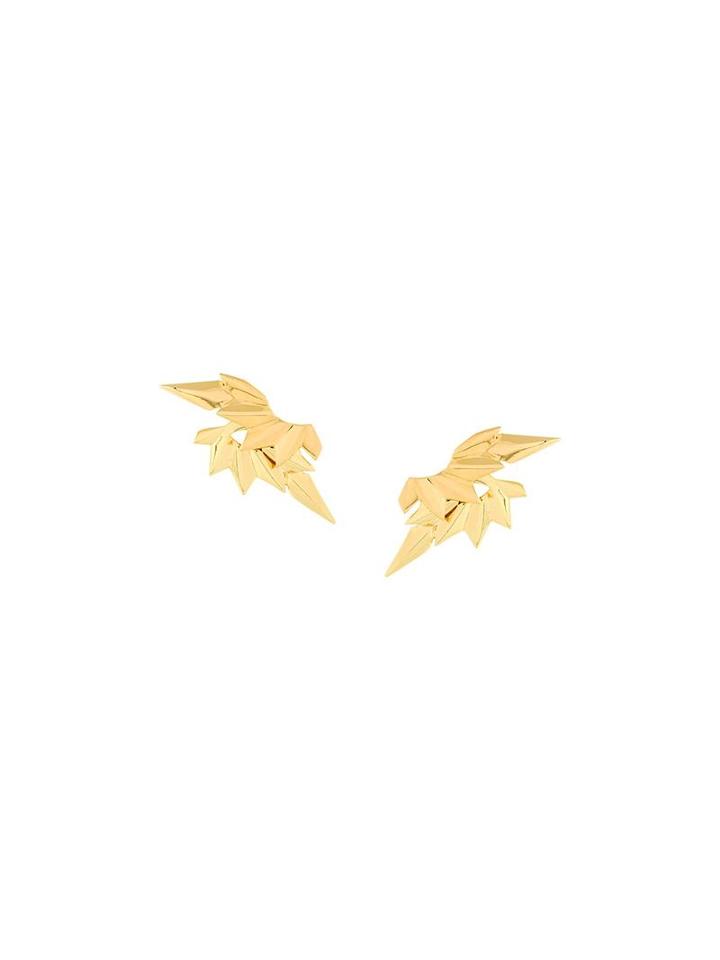 Maria Black 'wing' Reverse Earrings, Women's, Metallic