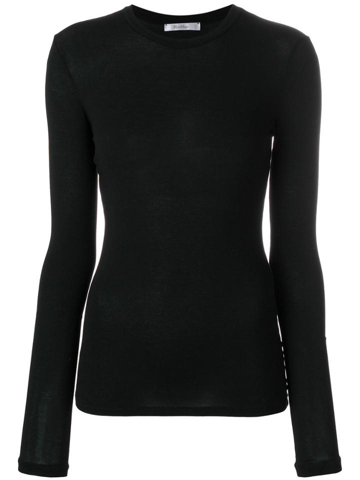 Max Mara Crew Neck Knitted Sweater - Black