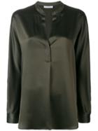 Vince Split Neck Blouse - Green