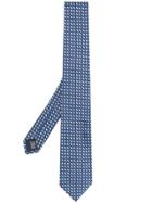 Lanvin Graphic Check Print Tie - Blue