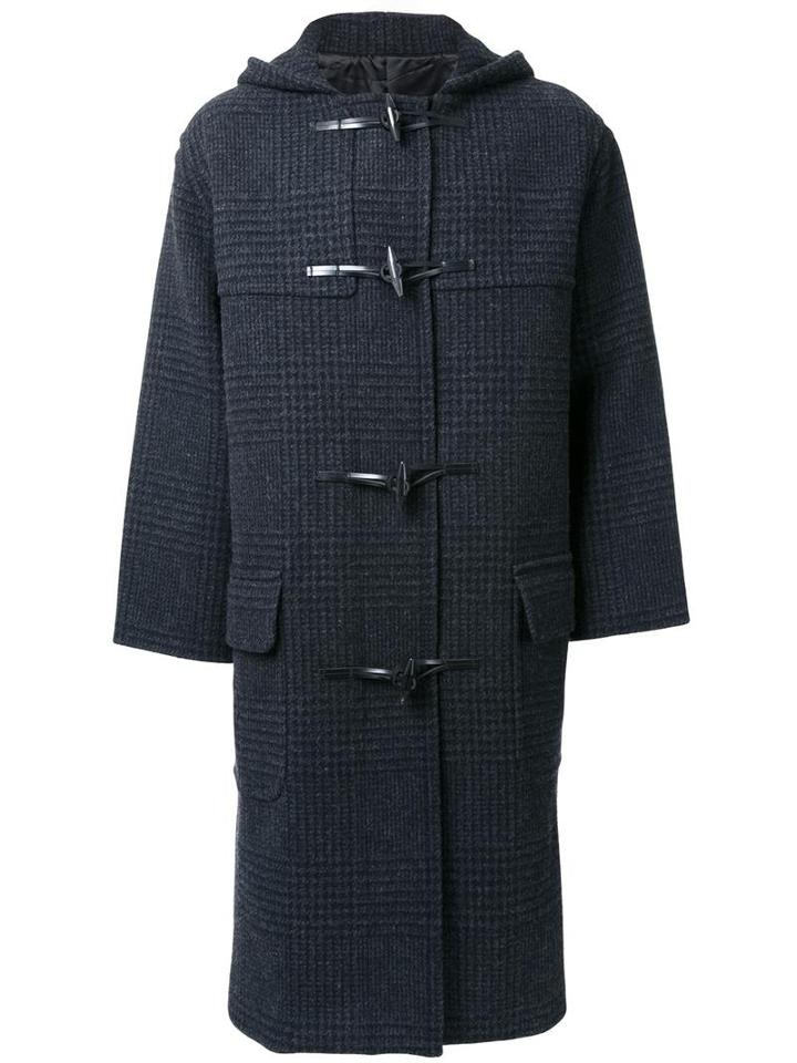 H Beauty & Youth Hooded Duffle Coat, Men's, Size: Small, Black, Wool