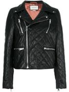 Gucci Quilted Leather Biker Jacket - Black