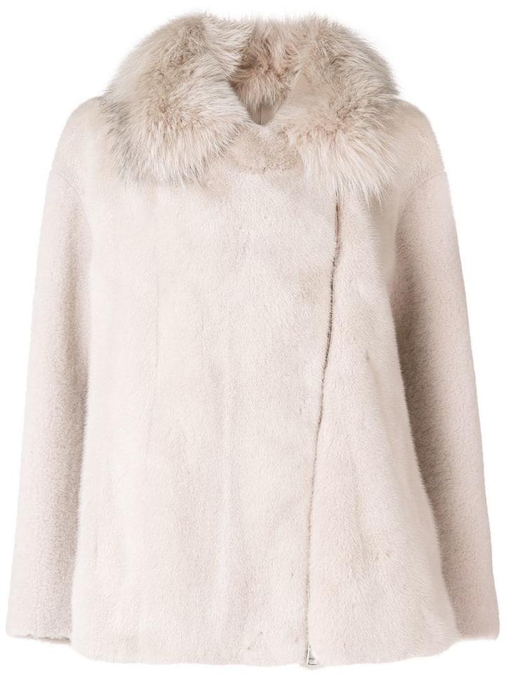 Blancha Mink Fur Coat - Neutrals
