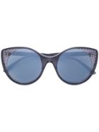 Bottega Veneta Eyewear Translucent Cat Eye Sunglasses - Grey