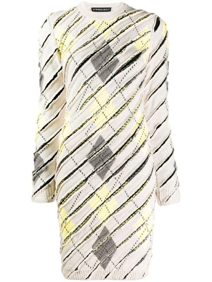 Y/project Patterned Knit Dress - Neutrals