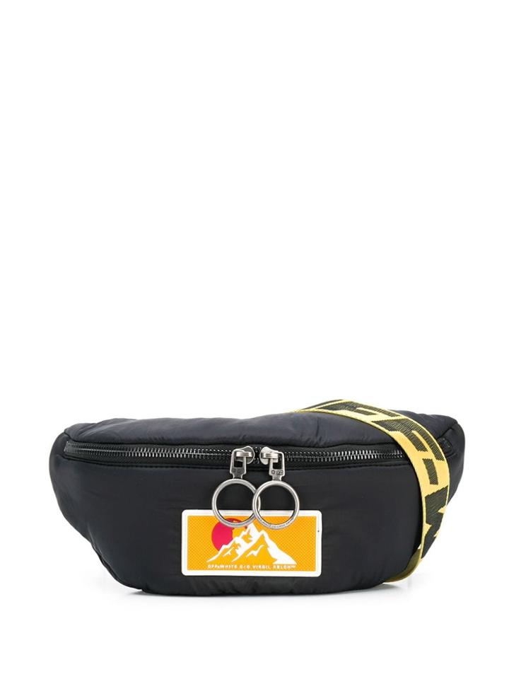 Off-white Patch Detail Belt Bag - Black