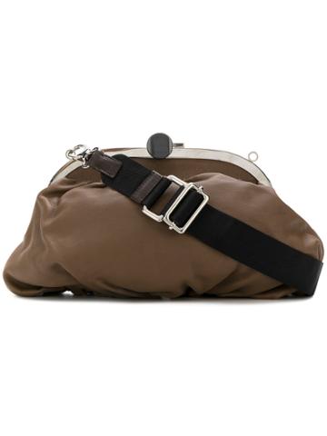 Marni Vintage Metal Frame Clutch Bag - Brown