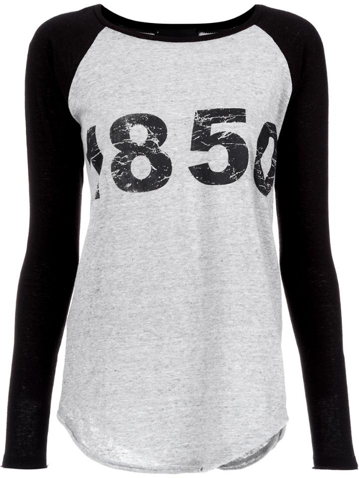 Andrea Bogosian Printed Raglan T-shirt - Grey