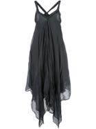 Marc Le Bihan Asymmetric Hem Silk Dress - Black
