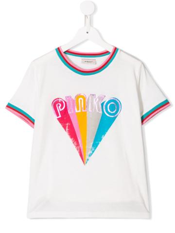 Pinko Kids Printed Logo T-shirt - White