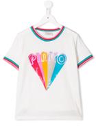 Pinko Kids Printed Logo T-shirt - White