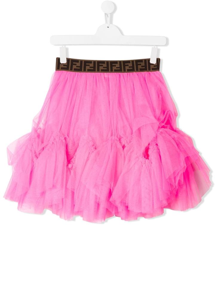 Fendi Kids Neon Logo Tutu - Pink