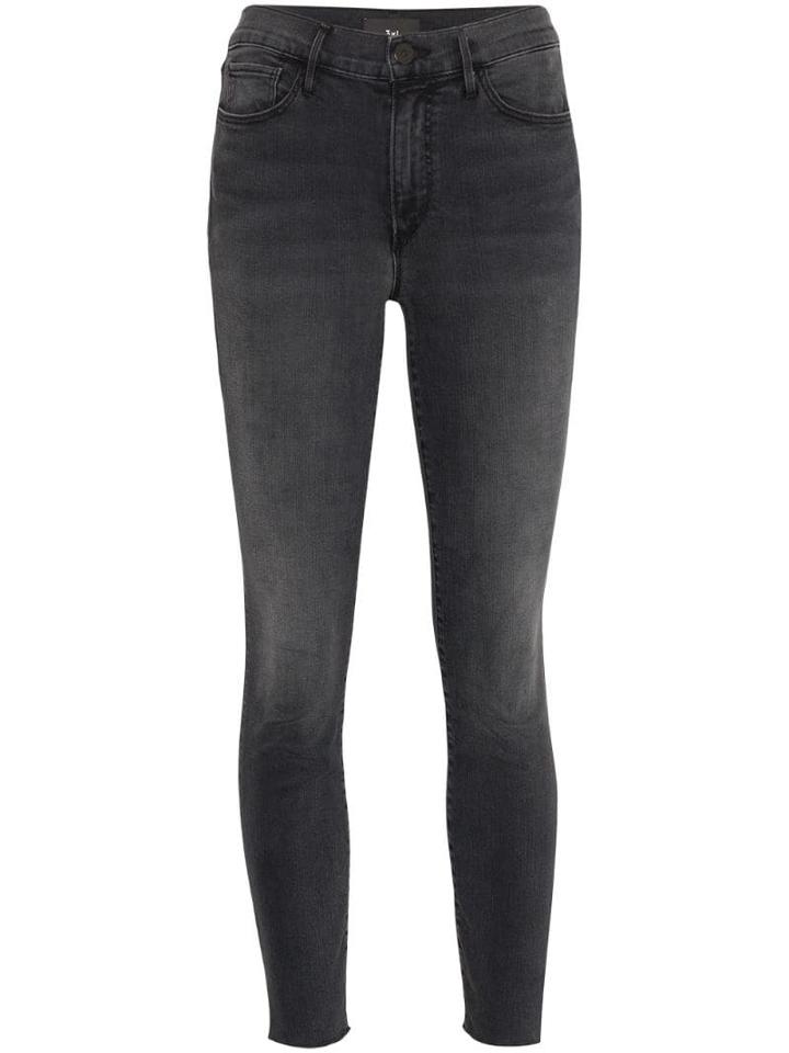 3x1 Cropped Raw-hem Skinny Jeans - Grey